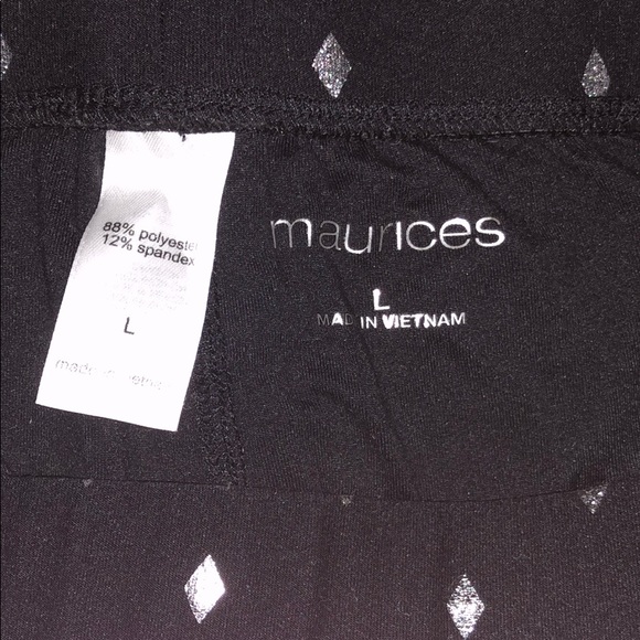 Maurices black patterned leggings sz L - Picture 2 of 2